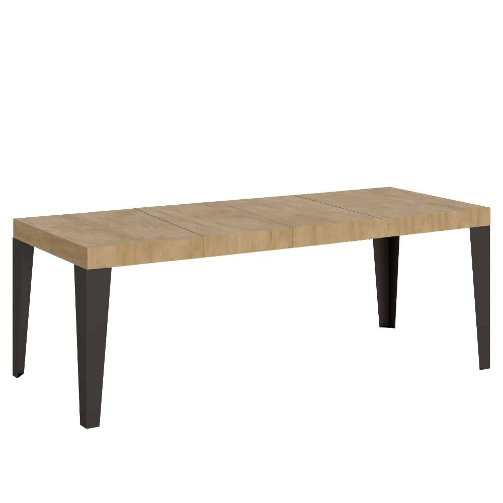 Itamoby Tavolo allungabile 90×180/284 cm Flame Premium Quercia Natura telaio Antracite