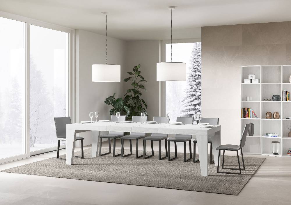 Itamoby Tavolo Allungabile 90×180/284 Cm Naxy Premium Bianco Frassino