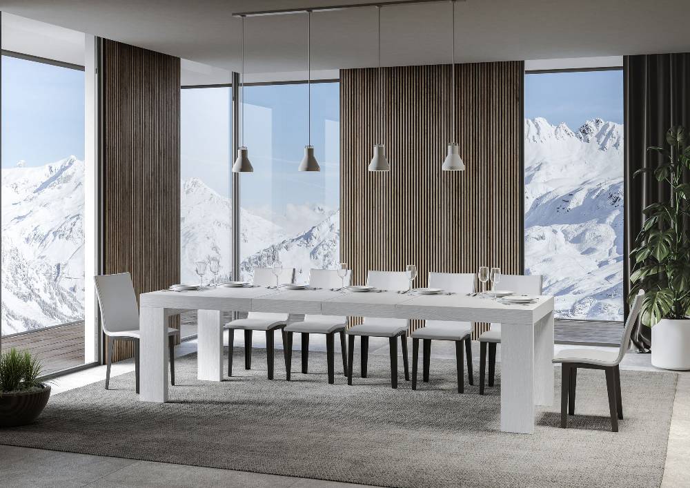 Itamoby Tavolo Allungabile 90×180/284 Cm Roxell Premium Bianco Frassino