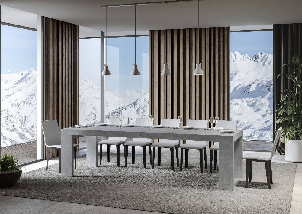 Itamoby Tavolo Allungabile 90×180/284 Cm Roxell Premium Cemento