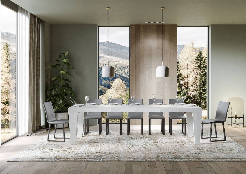 Itamoby Tavolo Allungabile 90×180/284 Cm Spimbo Premium Bianco Frassino