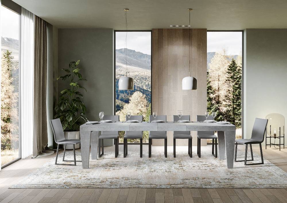 Itamoby Tavolo Allungabile 90×180/284 Cm Spimbo Premium Cemento