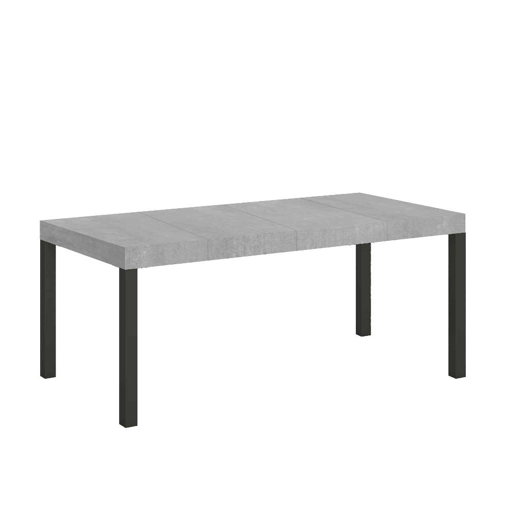 Itamoby Tavolo allungabile 90×90/246 cm Everyday Premium Cemento telaio Antracite
