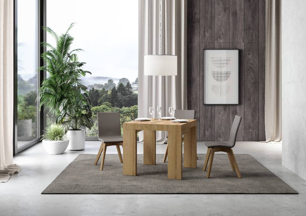 Itamoby Tavolo Allungabile 90×90/246 Cm Roxell Premium Quercia Natura