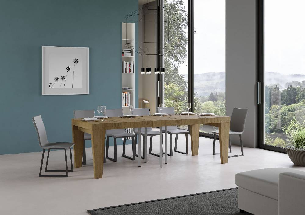 Itamoby Tavolo Allungabile 90×90/246 Cm Spimbo Premium Quercia Natura