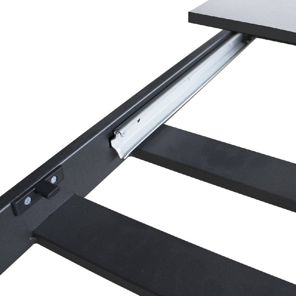 Itamoby Tavolo Bernadette Piano Cemento 90×120 + 60 Telaio Antracite