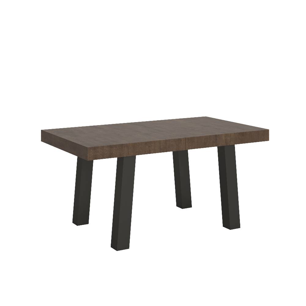 Itamoby Tavolo Bridge Allungabile piano Noce 90×160 Allungato 420 telaio Antracite