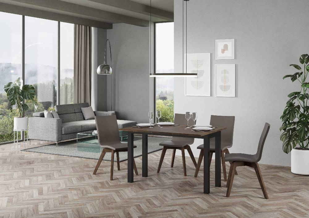 Itamoby Tavolo Everyday Double Noce 120×45 Aperto 120×90 Gambe/telaio Antracite