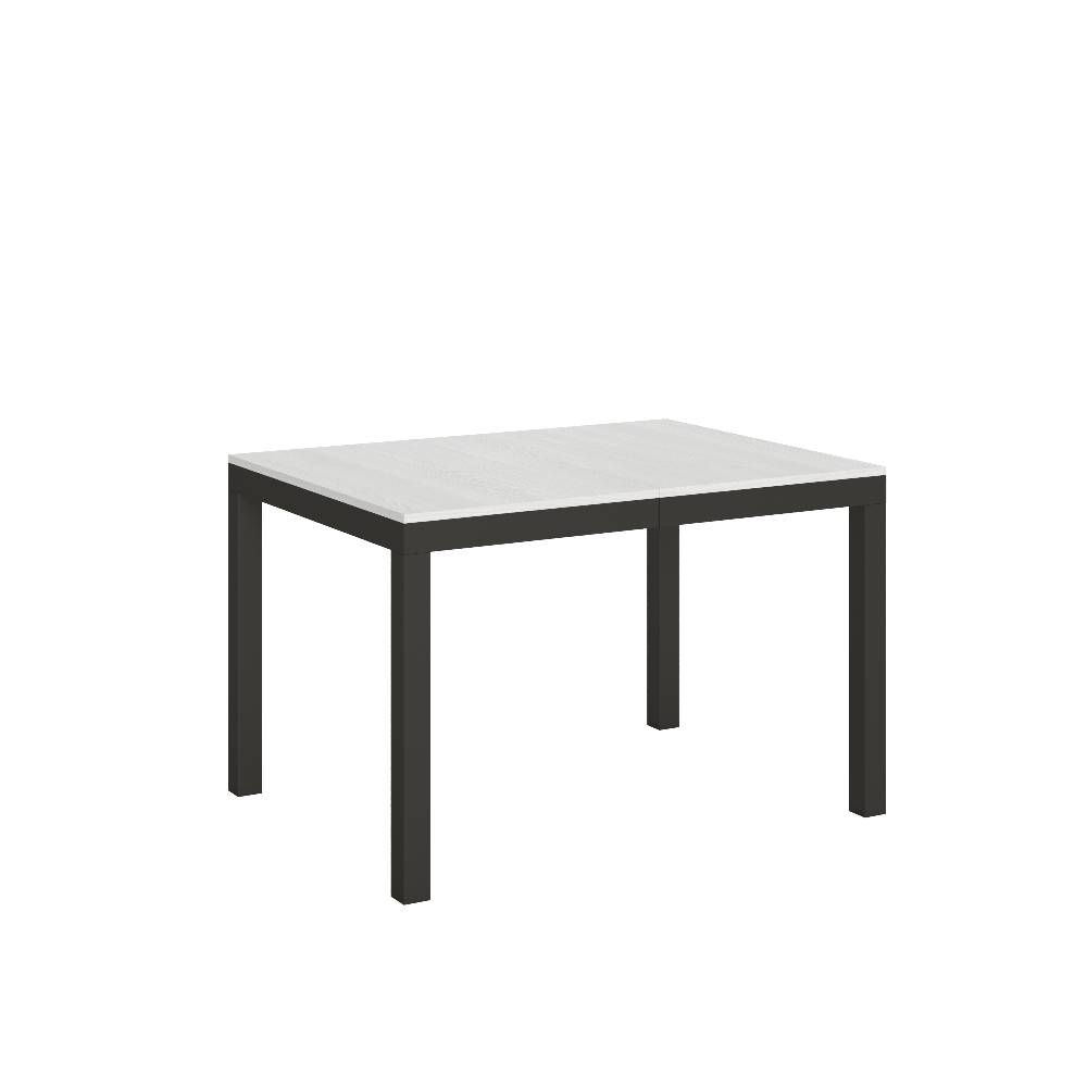 Itamoby Tavolo everyday Evolution piano Bianco Frassino 90×120 Allungato 380 telaio Antracite