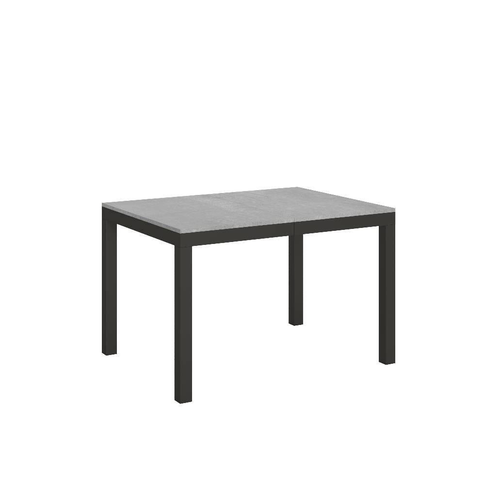 Itamoby Tavolo Everyday Evolution Piano Cemento 90×120 Allungato 224 Telaio Antracite