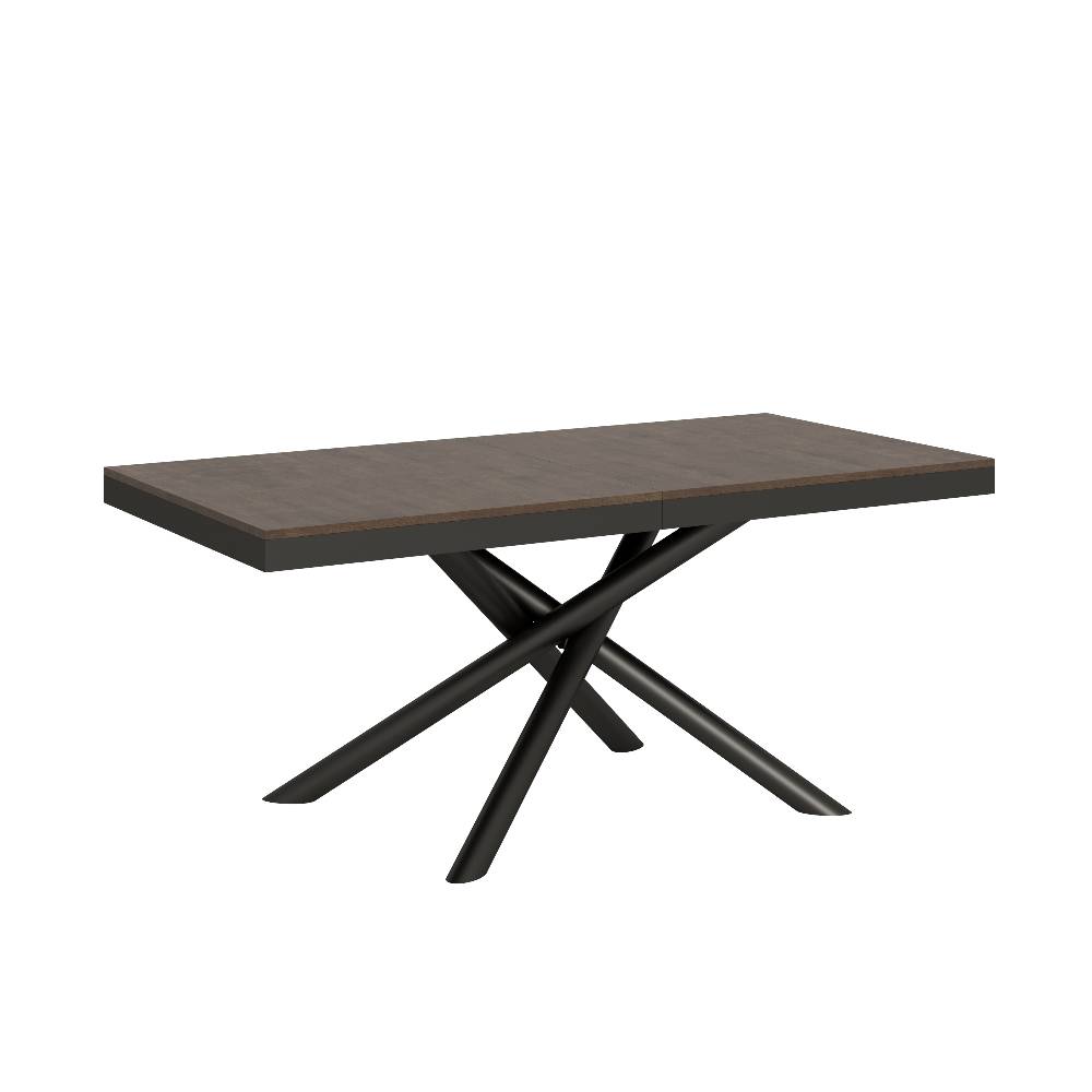 Itamoby Tavolo Famas Evolution Piano Noce 90×180 Allungato 440 Telaio Antracite