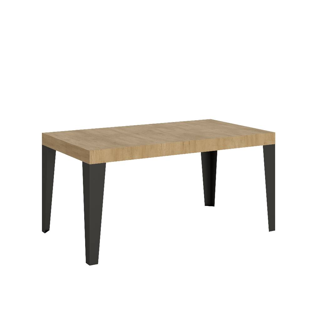 Itamoby Tavolo Flame Allungabile piano Quercia Natura 90×160 Allungato 420 telaio Antracite