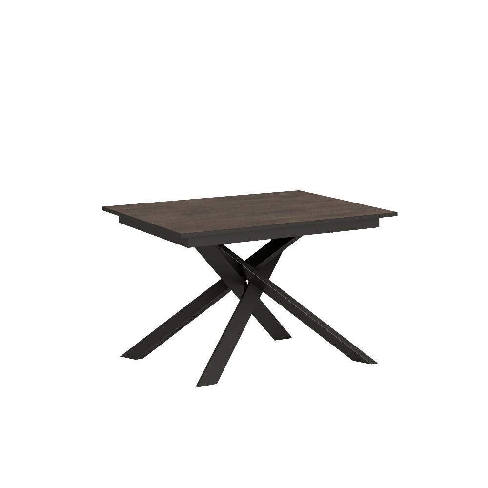 Itamoby Tavolo Ganty piano Noce bordo Antracite 90×120 + 60 telaio Antracite