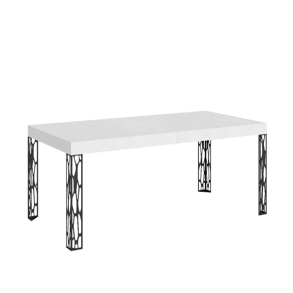 Itamoby Tavolo Ghibli Allungabile piano Bianco Frassino 90×180 Allungato 284 telaio Antracite