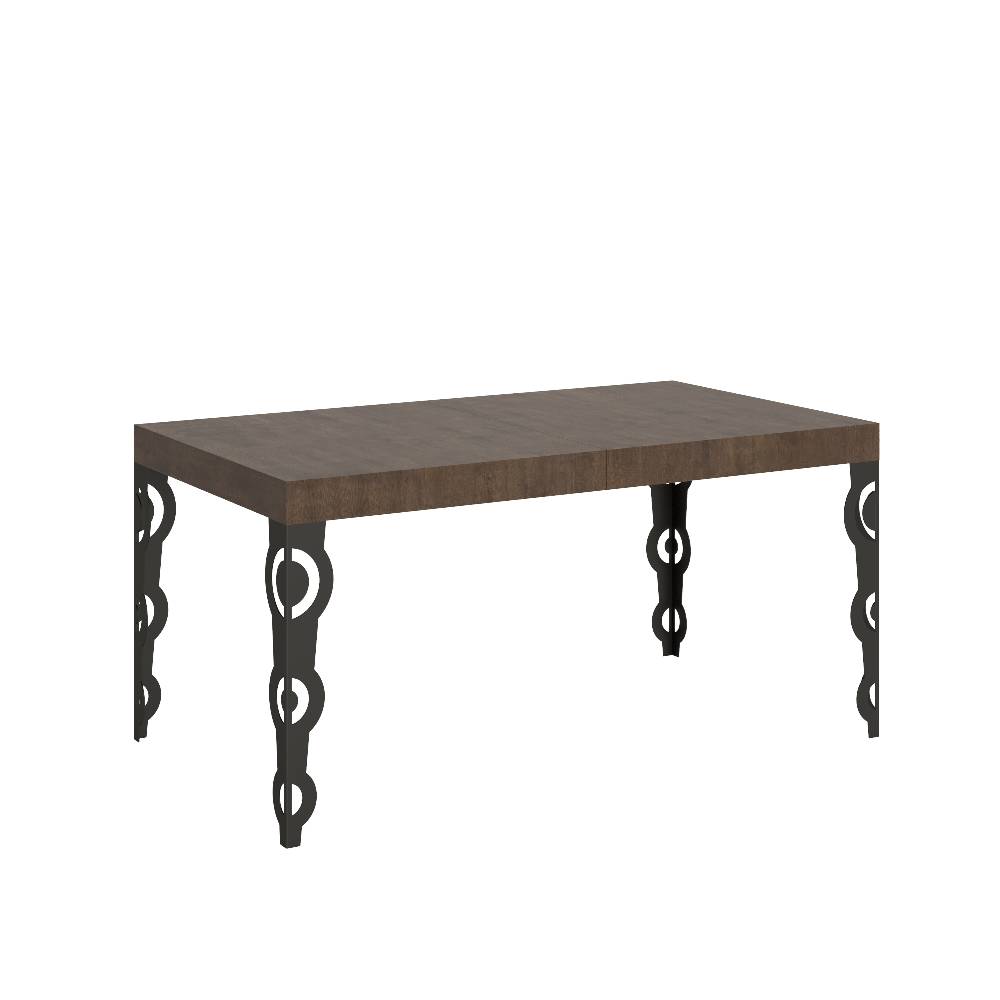 Itamoby Tavolo Karamay Allungabile piano Noce 90×160 Allungato 420 telaio Antracite