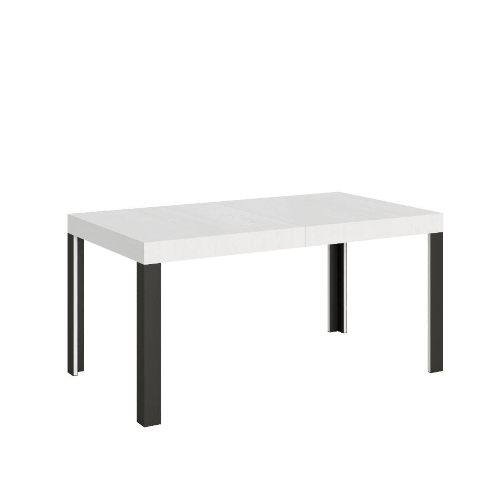 Itamoby Tavolo Linea Allungabile piano Bianco Frassino 90×160 Allungato 264 telaio Antracite
