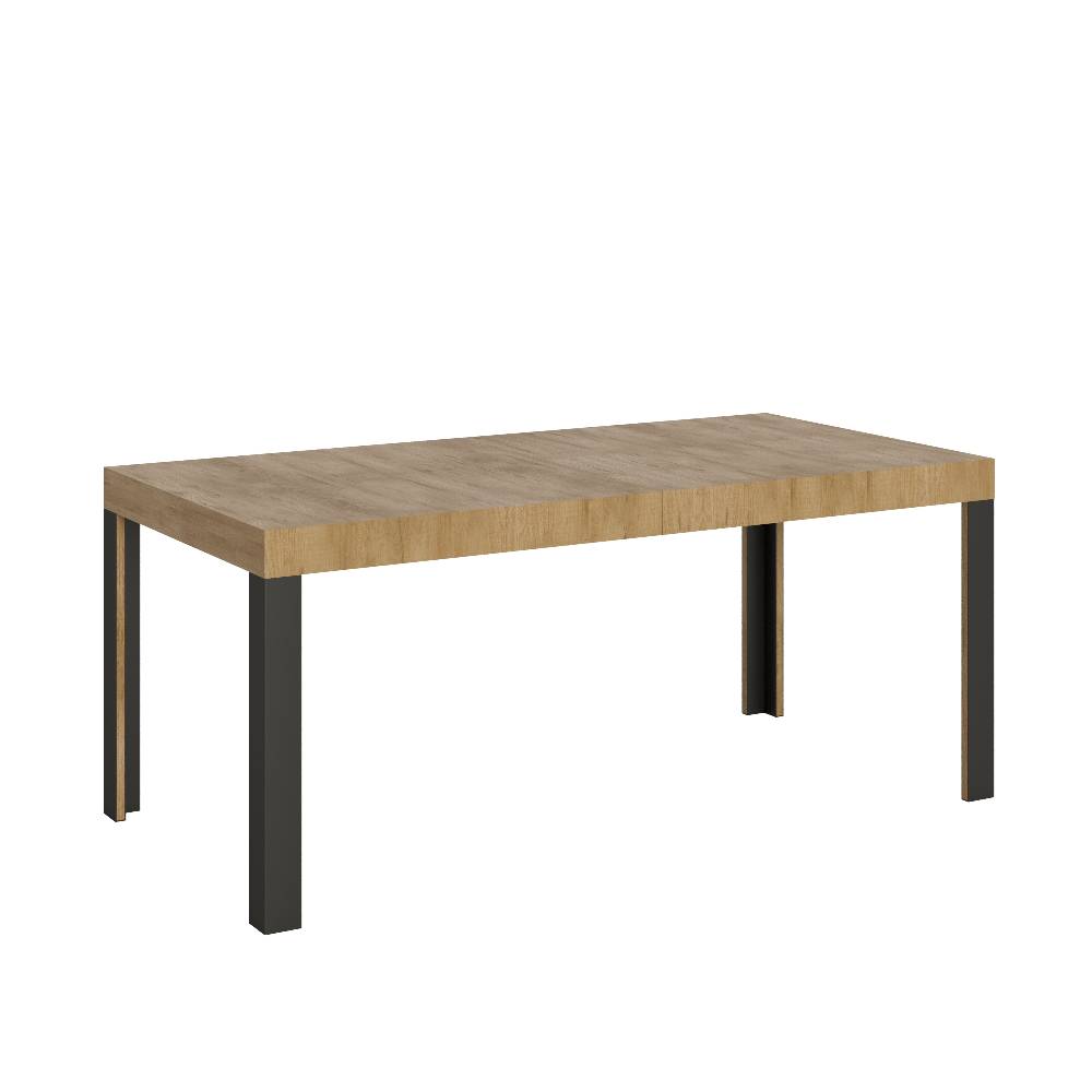 Itamoby Tavolo Linea Allungabile piano Quercia Natura 90×180 Allungato 284 telaio Antracite