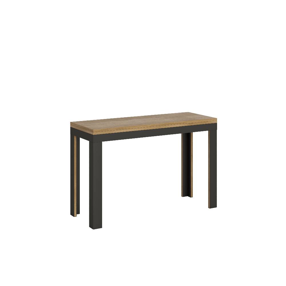 Itamoby Tavolo Linea Double Quercia Natura 120×45 aperto 120×90 gambe/telaio Antracite