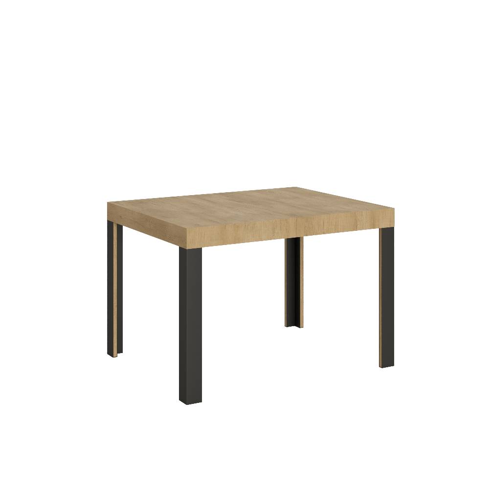 Itamoby Tavolo Linea Piano Quercia Natura Cm. 70×110 Allungabile Fino A 194 Telaio Antracite