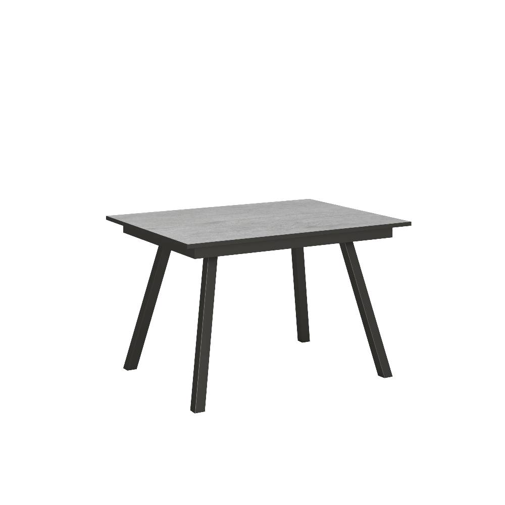 Itamoby Tavolo Mirhi piano Cemento 90×120 + 60 telaio Antracite
