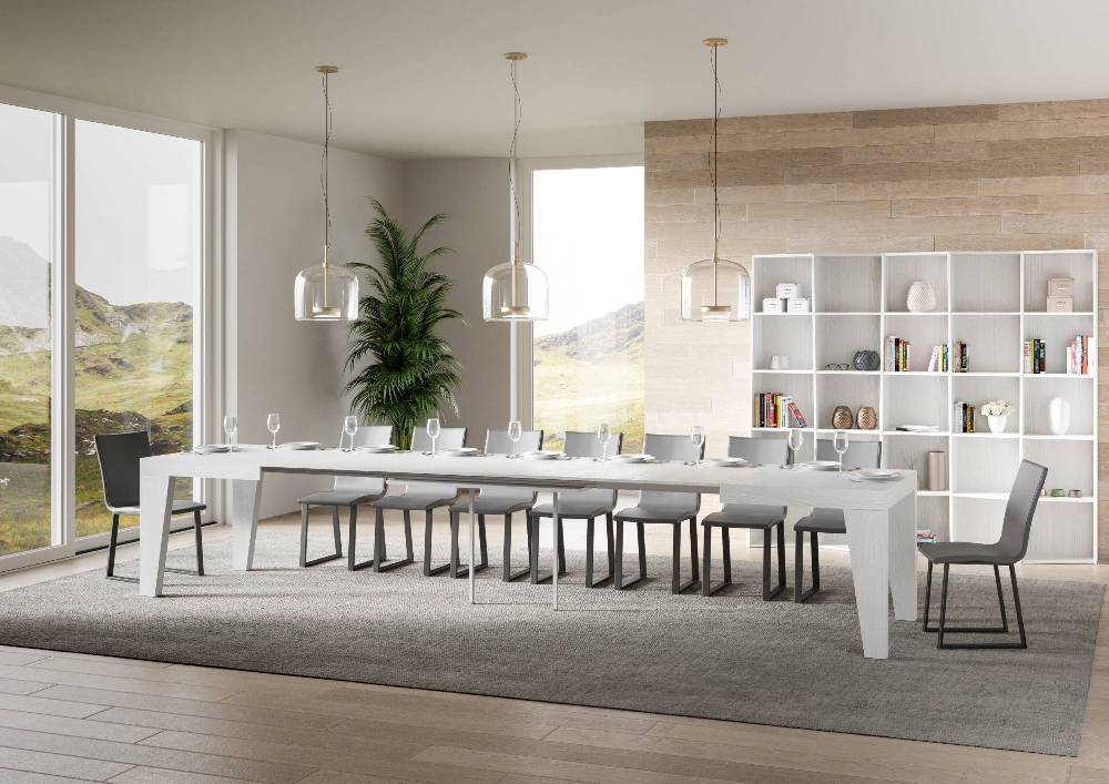 Itamoby Tavolo Naxy Allungabile Bianco Frassino 90×180 Allungato 440