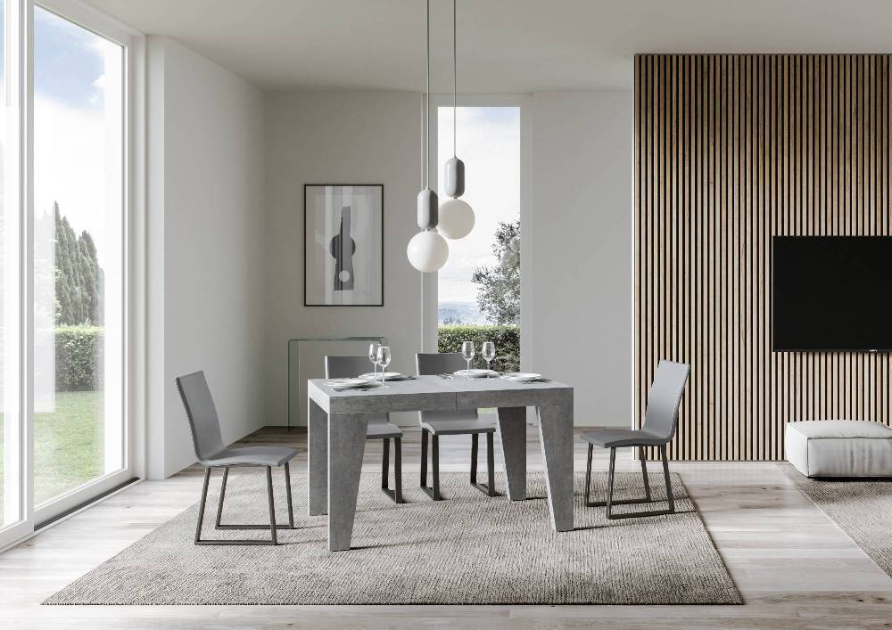 Itamoby Tavolo Naxy Allungabile Cemento 90×130 Allungato 390