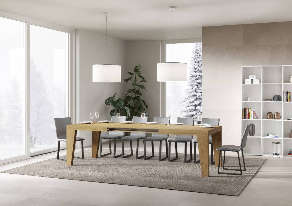 Itamoby Tavolo Naxy Allungabile Quercia Natura 90×180 Allungato 440