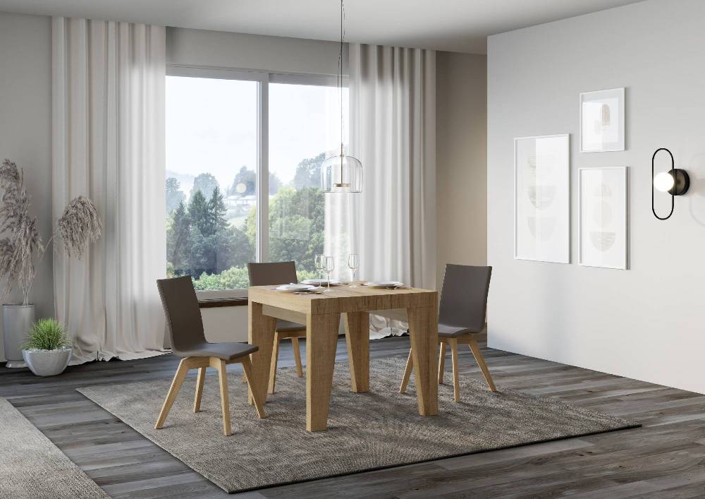 Itamoby Tavolo Naxy Allungabile Quercia Natura 90×90 Allungato 246