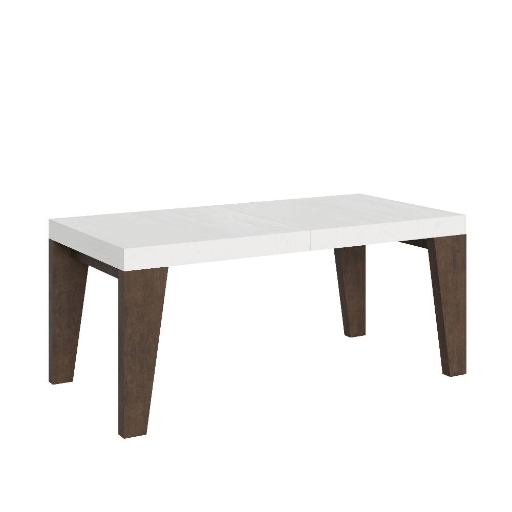 Itamoby Tavolo Naxy Mix Allungabile Piano Bianco Frassino Gambe Noce 90×180 Allungato 440