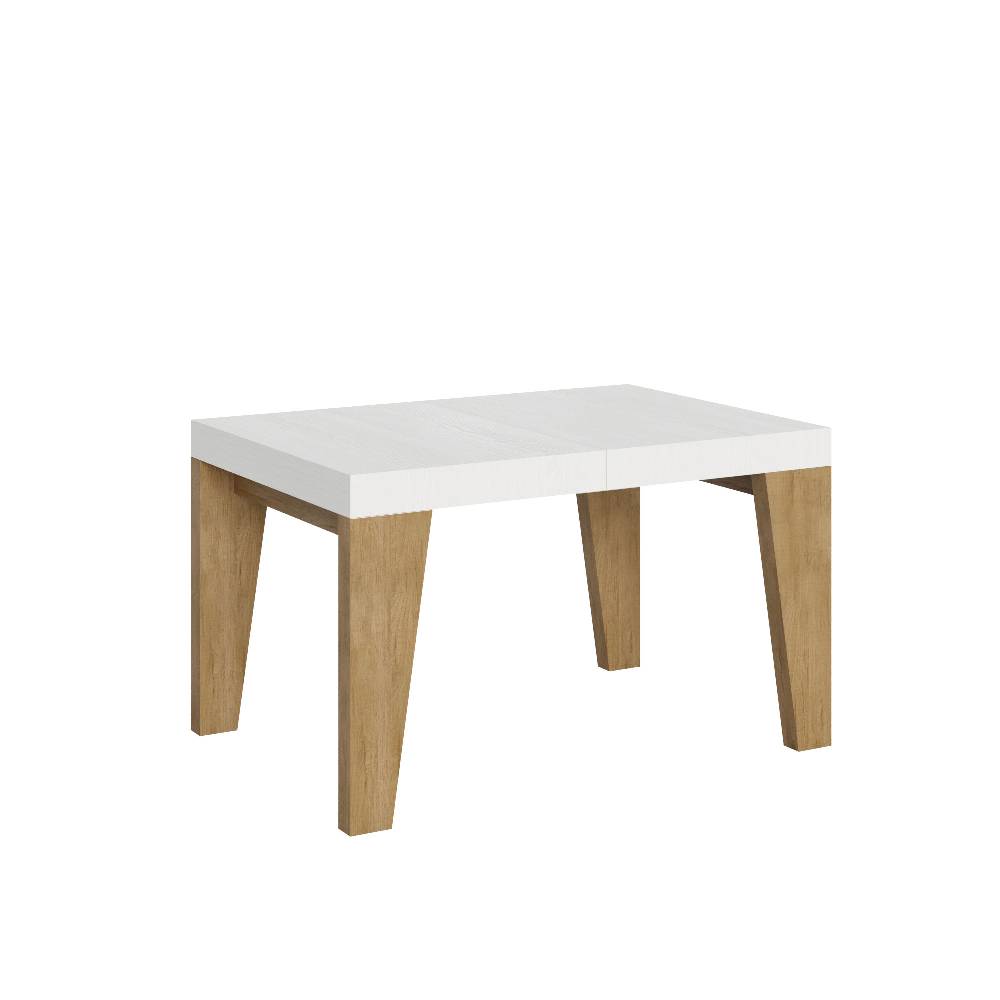 Itamoby Tavolo Naxy Mix Allungabile Piano Bianco Frassino Gambe Quercia Natura 90×130 Allungato 234