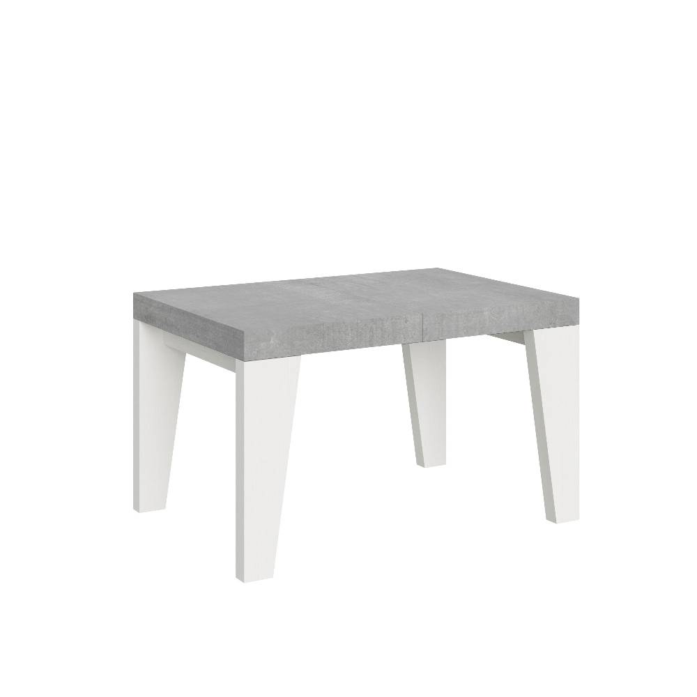 Itamoby Tavolo Naxy Mix Allungabile Piano Cemento Gambe Bianco Frassino 90×130 Allungato 234