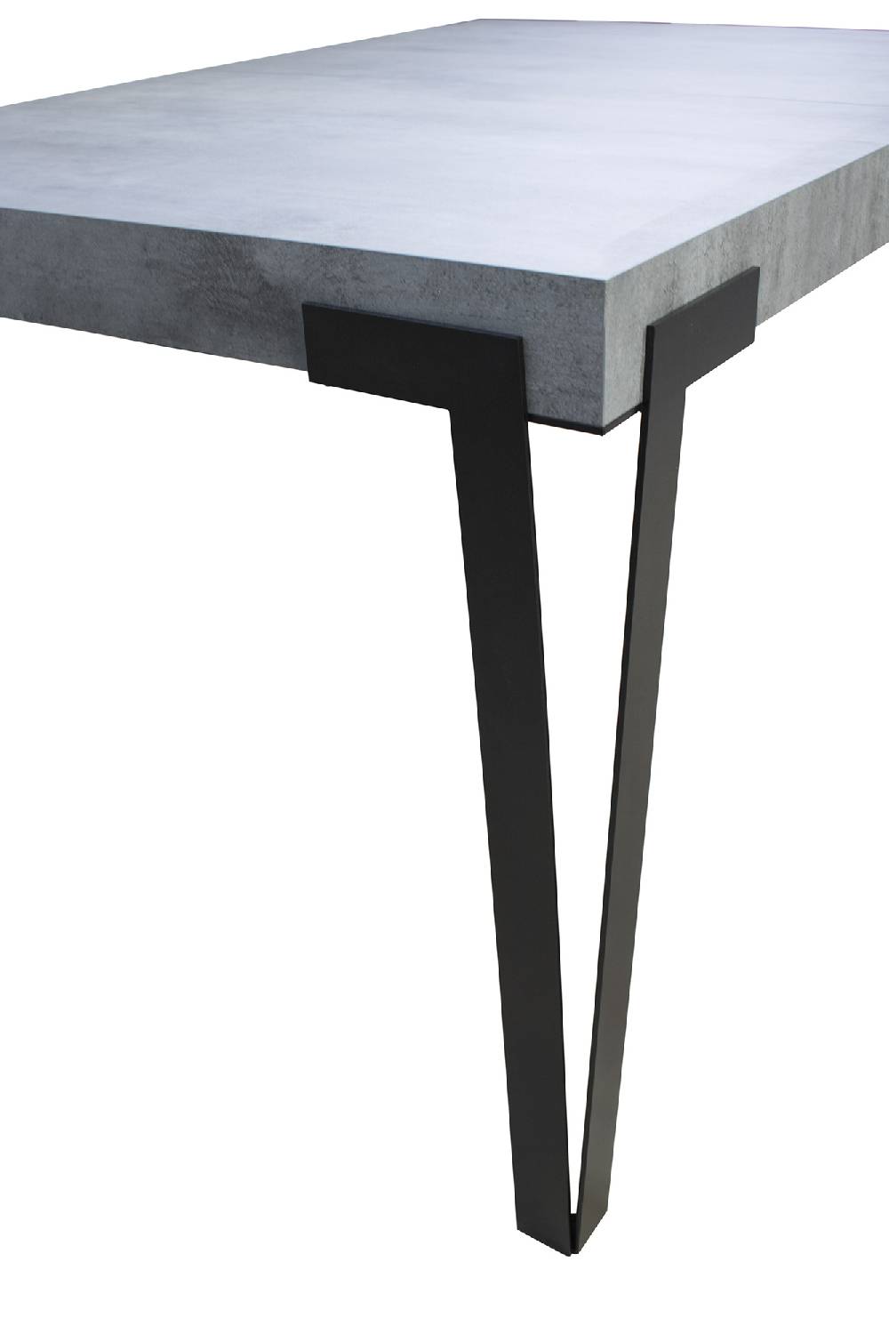 Itamoby Tavolo Rio Allungabile Piano Cemento 90×130 Allungato 234 Telaio Antracite