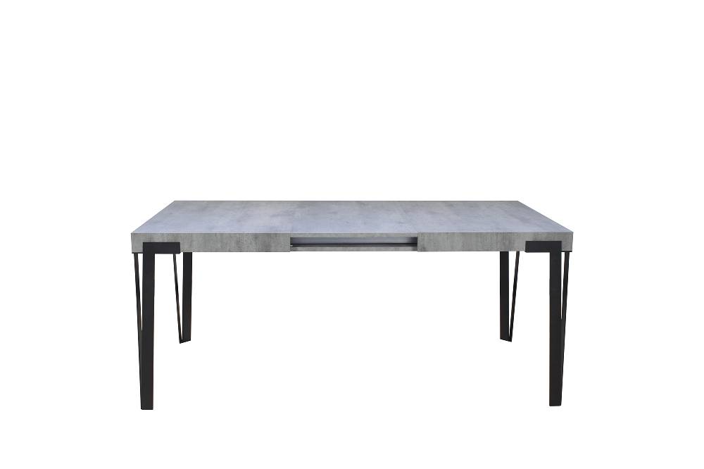 Itamoby Tavolo Rio Allungabile Piano Cemento 90×180 Allungato 284 Telaio Antracite