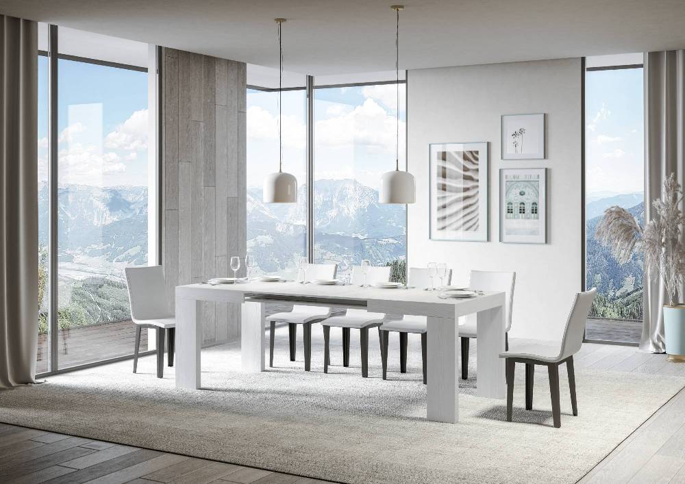 Itamoby Tavolo Roxell Allungabile Bianco Frassino 90×130 Allungato 234