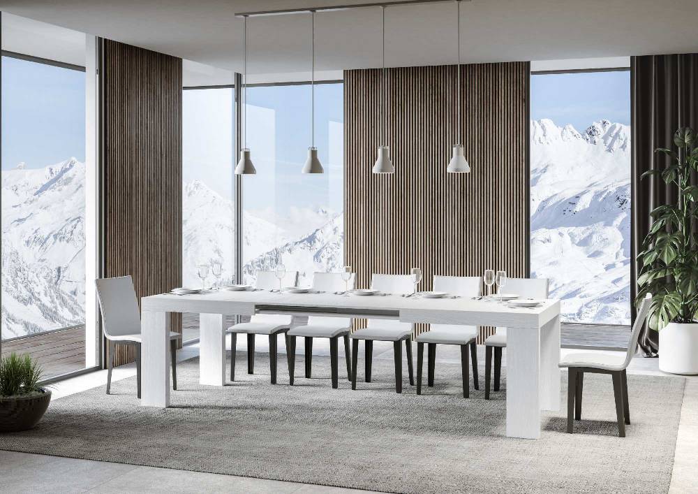 Itamoby Tavolo Roxell Allungabile Bianco Frassino 90×160 Allungato 264