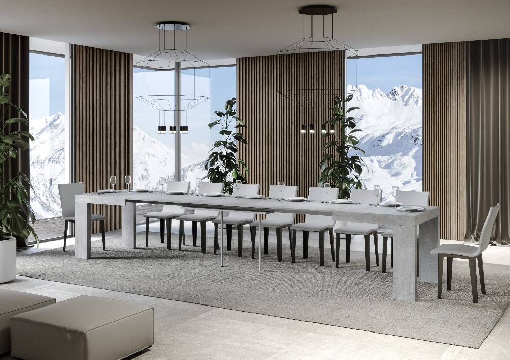 Itamoby Tavolo Roxell Allungabile Cemento 90×180 Allungato 440