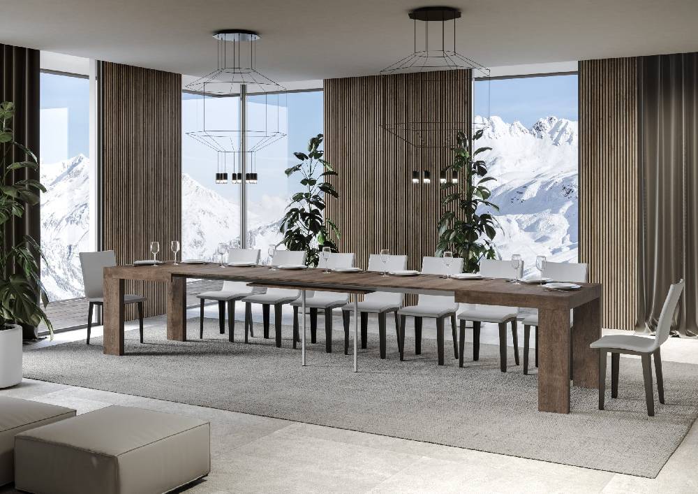 Itamoby Tavolo Roxell Allungabile Noce 90×130 Allungato 390