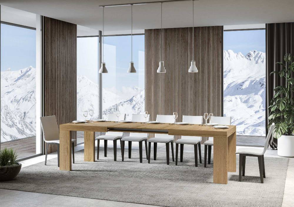 Itamoby Tavolo Roxell Allungabile Quercia Natura 90×180 Allungato 440