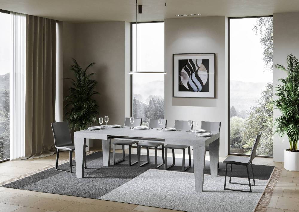 Itamoby Tavolo Spimbo Allungabile Cemento 90×130 Allungato 390