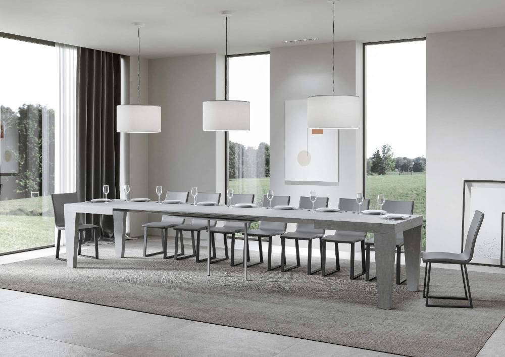 Itamoby Tavolo Spimbo Allungabile Cemento 90×180 Allungato 440