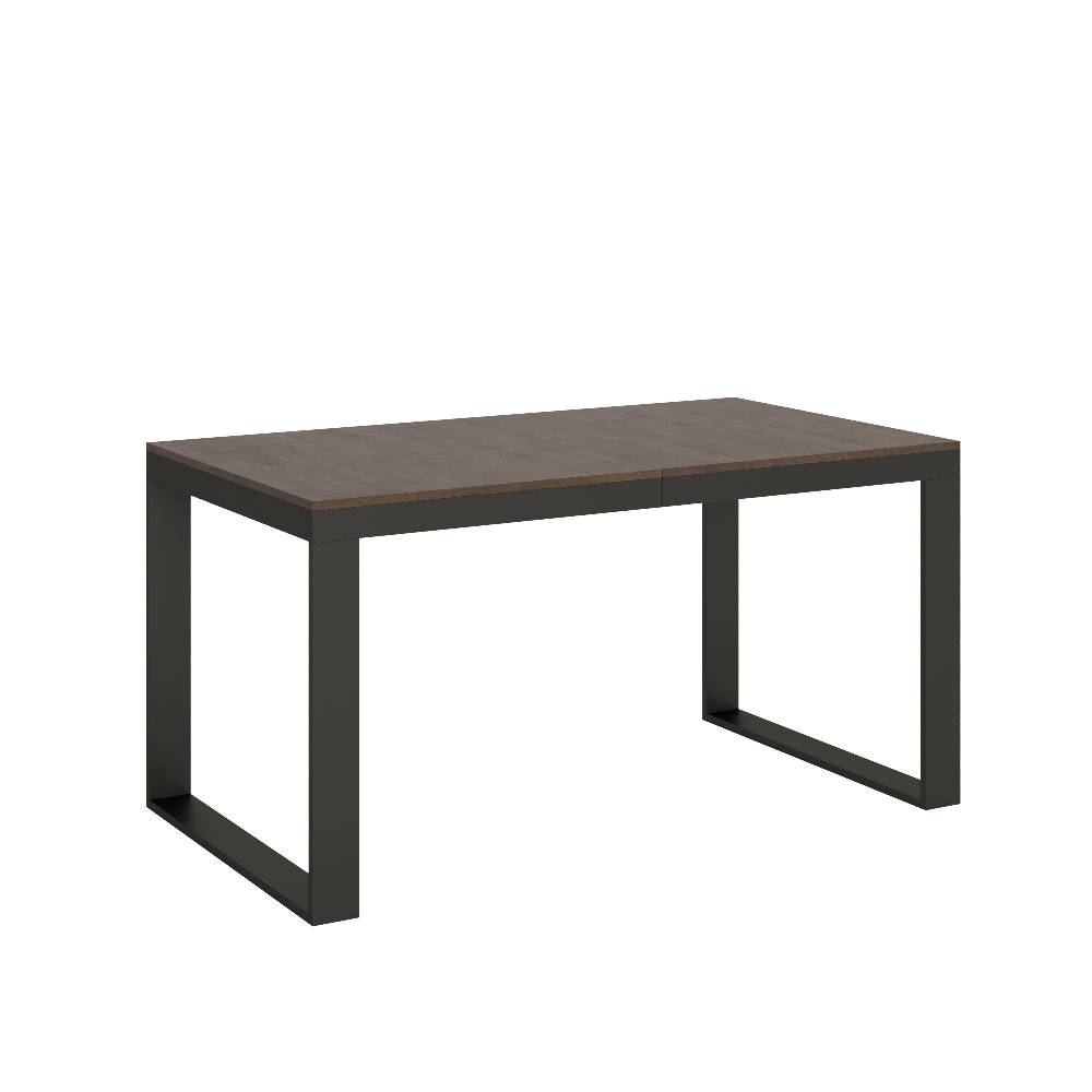 Itamoby Tavolo Tecno Evolution piano Noce 90×160 Allungato 90×420 telaio Antracite