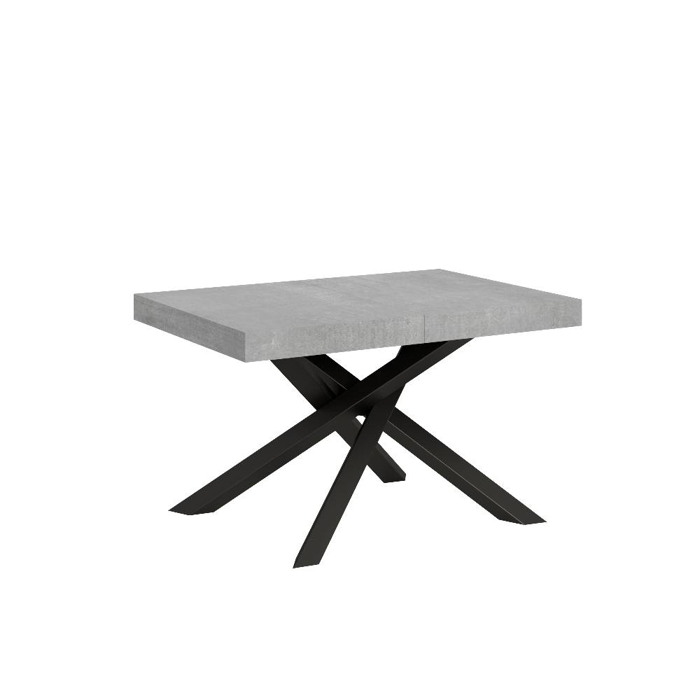 Itamoby Tavolo Volantis Allungabile piano Cemento 90×130 Allungato 234 telaio Antracite