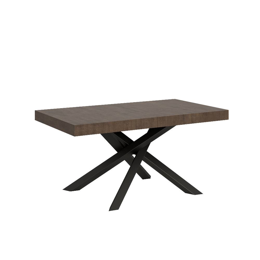 Itamoby Tavolo Volantis Allungabile piano Noce 90×160 Allungato 264 telaio Antracite