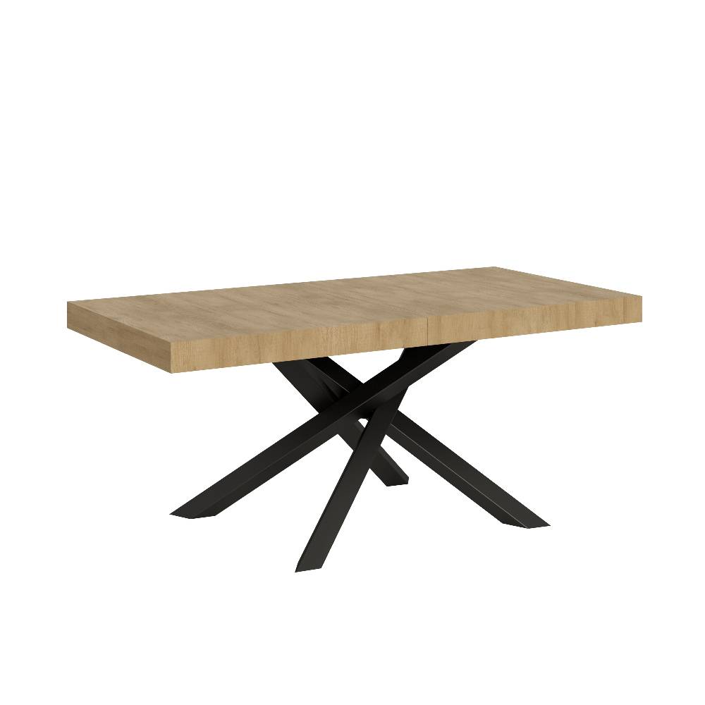 Itamoby Tavolo Volantis Allungabile piano Quercia Natura 90×180 Allungato 440 telaio Antracite