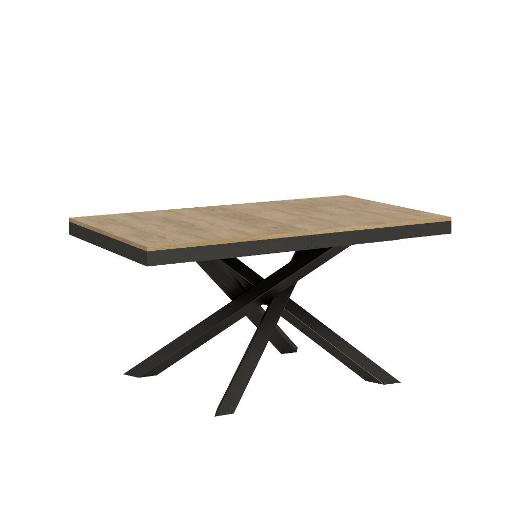 Itamoby Tavolo Volantis Evolution piano Quercia Natura 90×160 Allungato 420 telaio Antracite