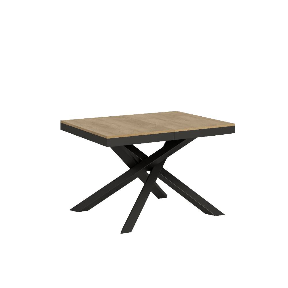 Itamoby Tavolo Volantis Evolution piano Quercia Natura 90×120 Allungato 224 telaio Antracite