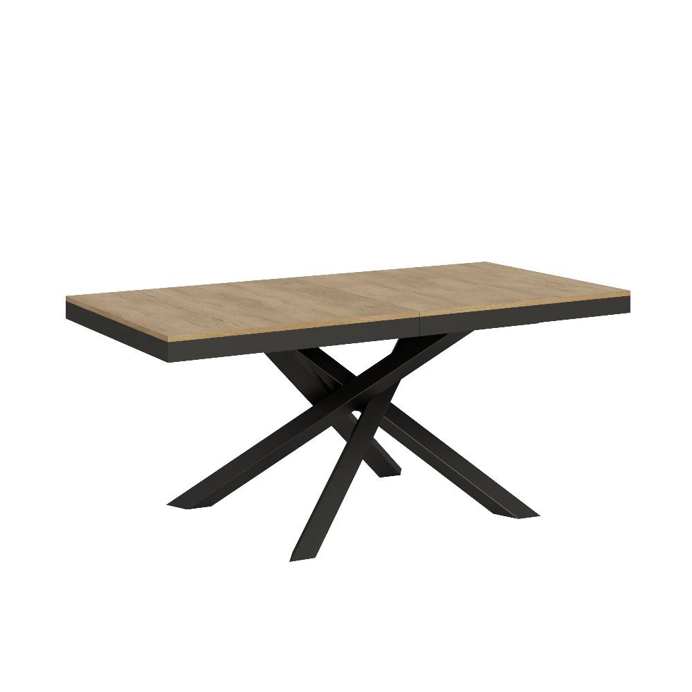Itamoby Tavolo Volantis Evolution piano Quercia Natura 90×180 Allungato 440 telaio Antracite