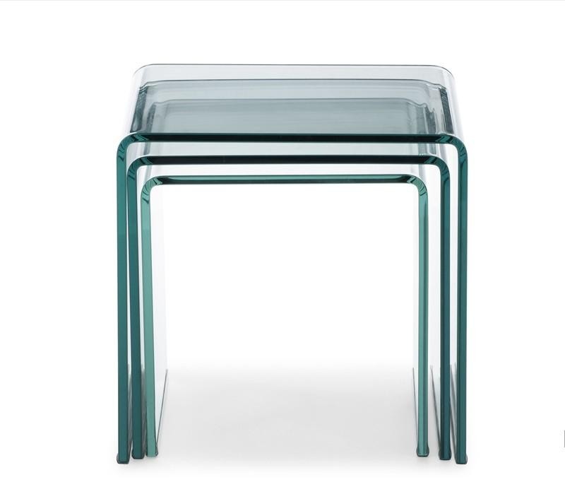Itamoby Trittico Nest Tavolini Trasparenti 34x34x34-38x38x38-42x42x42