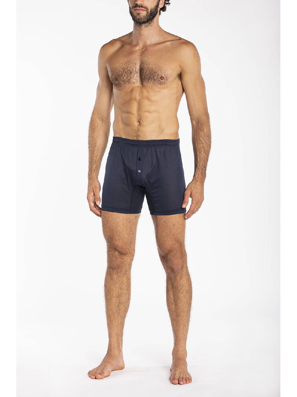 Julipet Boxer Blu In Jersey Di Puro Cotone Mercerizzato E Gasato