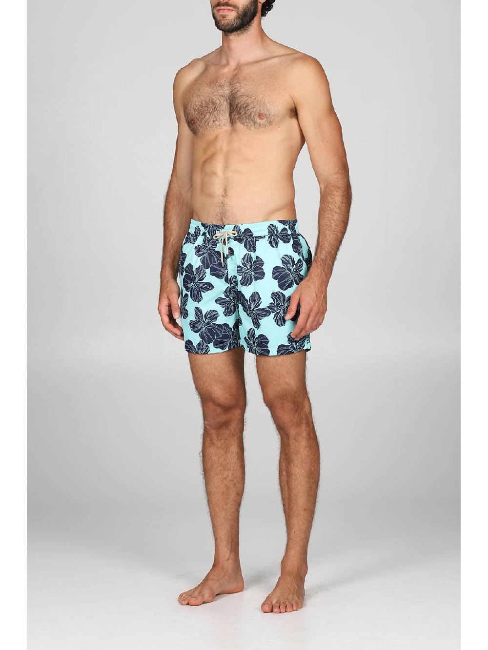 Julipet Boxer Mare In Leggera Tela Di Microfibra, Con Disegno "ibisco" Ad Alta Definizione